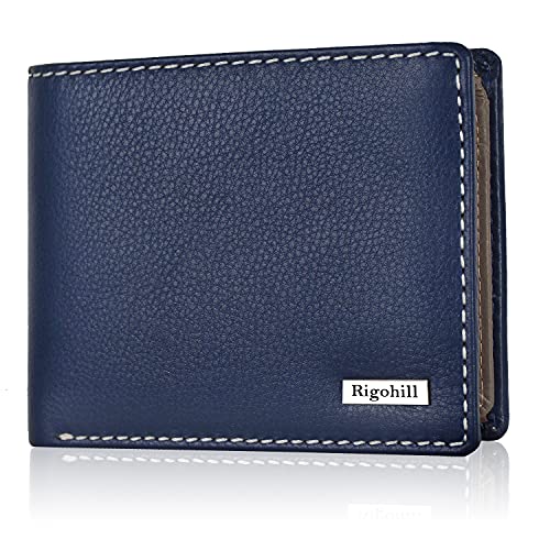 RIGOHILL Doger Herren-Ledergeldbörse | Ledergeldbörse für Herren | RFID-Herren-Geldbörse, navy, Casual RIGOHILL Doger Herren-Ledergeldbörse | Ledergeldbörse für Herren | RFID-Herren-Geldbörse, navy, Casual von RIGOHILL