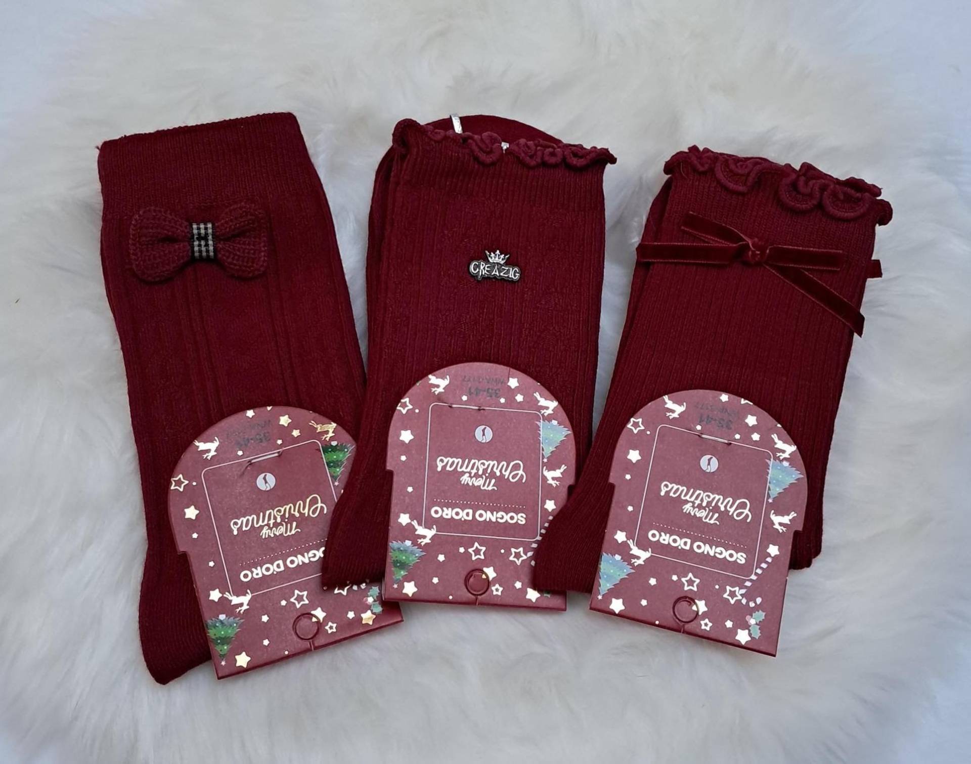 3Er Set Weihnachtssocken , Familiensocken Geschenk Motivsocken Weihnachten von RIHELVielfalt