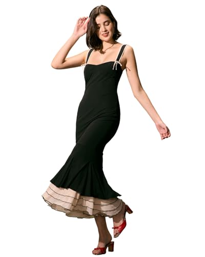 RIHOAS Damen Maxi Bodycon Kleid Sexy Schwarz Sweetheart-Ausschnitt Bodycon Slip Lange Kleider, Schwarz, X-Klein RIHOAS Damen Maxi Bodycon Kleid Sexy Schwarz Sweetheart-Ausschnitt Bodycon Slip Lange Kleider, Schwarz, X-Klein von RIHOAS