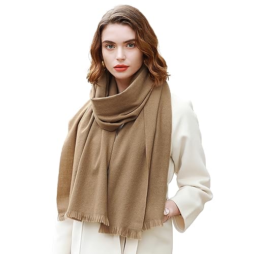 RIIQIICHY Damen Schal Winter Kamel Pashmina Stola Festlich Herbst xxl schals Tücher für Abendkleider Frauen Hochzeit Schultertuch von RIIQIICHY