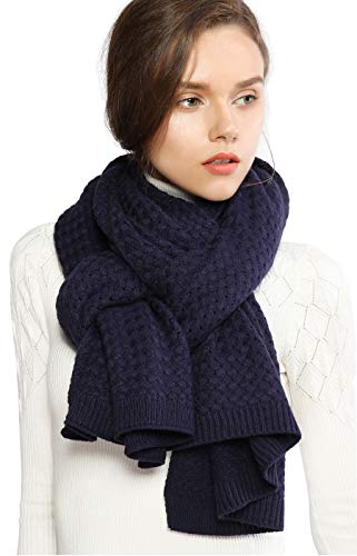 RIIQIICHY Strickschal Damen – Kuscheliger Winterschal, Schal Blau Damen, Weicher Damenschal für Winter von RIIQIICHY