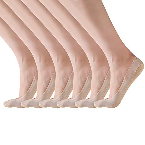 RIIQIICHY 6 Paar Damen Füsslinge 39–42 – Unsichtbare Füßlinge & Ballerina Socken mit Anti-Rutsch, Atmungsaktiv – Ideal für Slipper, Sneaker & Ballerinas von RIIQIICHY