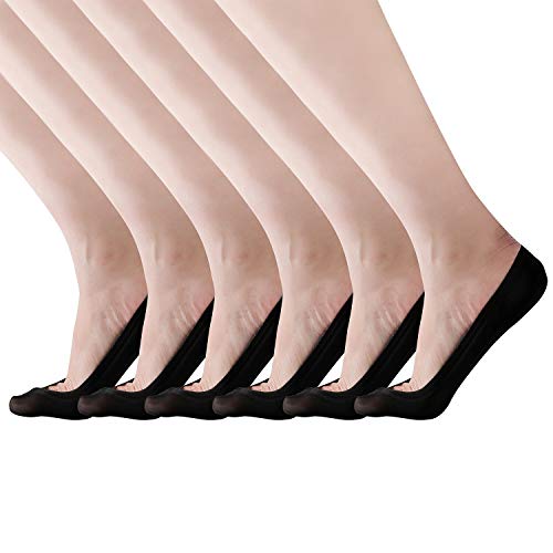 RIIQIICHY 6 Paar Damen Füsslinge 39–42 – Unsichtbare Füßlinge & Ballerina Socken mit Anti-Rutsch, Atmungsaktiv – Ideal für Slipper, Sneaker & Ballerinas von RIIQIICHY