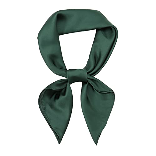 RIIQIICHY Seidentuch Grün Damen Bandana Kopftuch Sommer Schals & Tücher Haarschal Halstücher Quadrates 70x70cm von RIIQIICHY