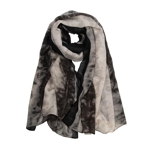 RIIQIICHY Schals Tücher für Damen Halstuch Damen Schal Tuch Schwarz Halstücher Frühling Sommer Herbst Winter Leichter Dünn Groß Schal Kopftuch von RIIQIICHY