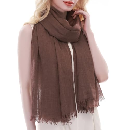 RIIQIICHY Stola für Abendkleid Braun – Leichtes Tuch für Sommer & Hochzeit, Weicher Schal ，Schultertuch Damen festlich – Schals & Tücher für Damen von RIIQIICHY
