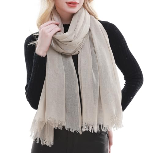 RIIQIICHY Stola für Abendkleid Beige – Leichtes Tuch für Sommer & Hochzeit, Weicher Schal ，Schultertuch Damen festlich – Schals & Tücher für Damen von RIIQIICHY