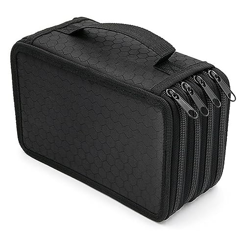 RIKEL 1 Stück Federmäppchen, Einfarbig, Quadratisch, Skizzen-Federmäppchen, Schreibwaren, Geschenk, Schwarz von RIKEL