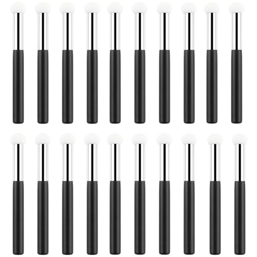 RIKEL 20 Stück Foundation-Schwamm, Puderpinsel, Make-Up-Puff-Schwamm mit, Make-Up-Concealer-Pinsel für Frauen und Mädchen, Langlebig von RIKEL