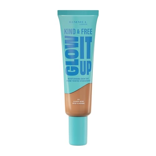 Rimmel London Kind & Free GLOW IT UP Moisturizing Foundation, 201, Classic Beige, Beruhigt empfindliche Haut, Gesund und strahlender Teint, Spendet Feuchtigkeit für den ganzen Tag, 30 ml Rimmel London Kind & Free GLOW IT UP Moisturizing Foundation, 201, Classic Beige, Beruhigt empfindliche Haut, Gesund und strahlender Teint, Spendet Feuchtigkeit für den ganzen Tag, 30 ml von Rimmel London