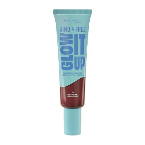 Rimmel London Kind & Free GLOW IT UP Moisturizing Foundation 605, Deep Chocolate, Beruhigt empfindliche Haut, Gesund und strahlender Teint, Spendet Feuchtigkeit für den ganzen Tag, 30 ml Rimmel London Kind & Free GLOW IT UP Moisturizing Foundation 605, Deep Chocolate, Beruhigt empfindliche Haut, Gesund und strahlender Teint, Spendet Feuchtigkeit für den ganzen Tag, 30 ml von Rimmel London