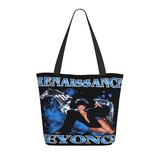 Frauen Bey*on*ce-Music Singer Tote Bag mit Druckmuster Einkaufstasche für Alltag und Reisen Stylische Tote-Bag mit großem Fassungsvermögen von RINAFAIOT