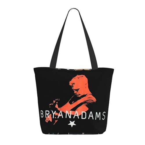 RINAFAIOT Frauen Adams Canadian rock Singer Bryan Tote Bag mit Druckmuster Einkaufstasche für Alltag und Reisen Stylische Tote-Bag mit großem Fassungsvermögen von RINAFAIOT