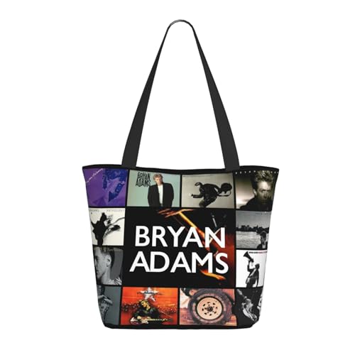 RINAFAIOT Frauen Adams Canadian rock Singer Bryan Tote Bag mit Druckmuster Einkaufstasche für Alltag und Reisen Stylische Tote-Bag mit großem Fassungsvermögen von RINAFAIOT