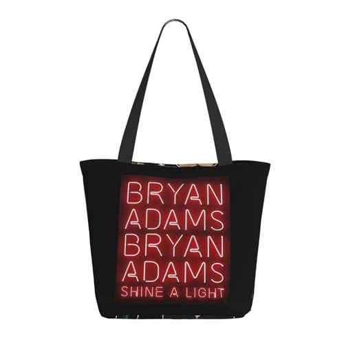 RINAFAIOT Frauen Adams Canadian rock Singer Bryan Tote Bag mit Druckmuster Einkaufstasche für Alltag und Reisen Stylische Tote-Bag mit großem Fassungsvermögen von RINAFAIOT
