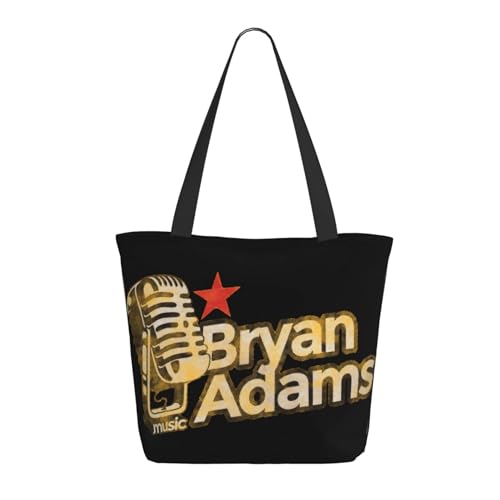 RINAFAIOT Frauen Adams Canadian rock Singer Bryan Tote Bag mit Druckmuster Einkaufstasche für Alltag und Reisen Stylische Tote-Bag mit großem Fassungsvermögen von RINAFAIOT