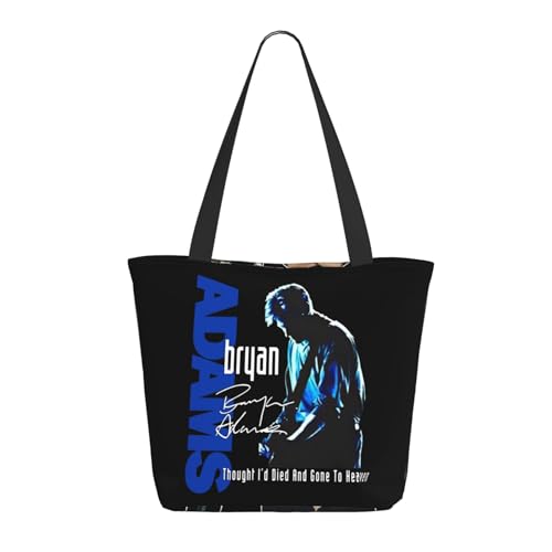 RINAFAIOT Frauen Adams Canadian rock Singer Bryan Tote Bag mit Druckmuster Einkaufstasche für Alltag und Reisen Stylische Tote-Bag mit großem Fassungsvermögen von RINAFAIOT