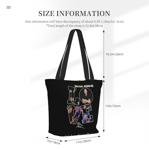 RINAFAIOT Frauen Adams Canadian rock Singer Bryan Tote Bag mit Druckmuster Einkaufstasche für Alltag und Reisen Stylische Tote-Bag mit großem Fassungsvermögen von RINAFAIOT