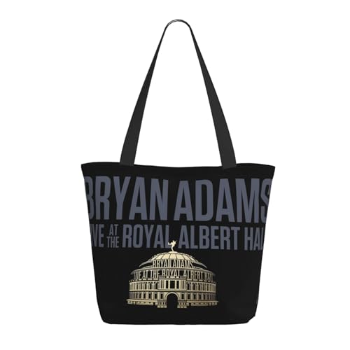 RINAFAIOT Frauen Bryan Rock Singer Adams Tote Bag mit Druckmuster Einkaufstasche für Alltag und Reisen Stylische Tote-Bag mit großem Fassungsvermögen von RINAFAIOT