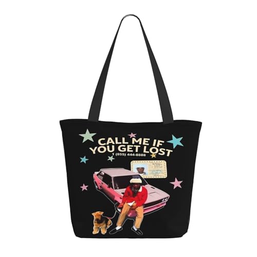 RINAFAIOT Frauen Creator The Rapper-Tyler Tote Bag mit Druckmuster Einkaufstasche für Alltag und Reisen Stylische Tote-Bag mit großem Fassungsvermögen von RINAFAIOT