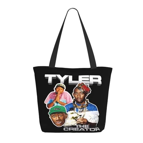 RINAFAIOT Frauen Creator The Rapper-Tyler Tote Bag mit Druckmuster Einkaufstasche für Alltag und Reisen Stylische Tote-Bag mit großem Fassungsvermögen von RINAFAIOT
