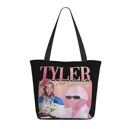 RINAFAIOT Frauen Creator The Rapper-Tyler Tote Bag mit Druckmuster Einkaufstasche für Alltag und Reisen Stylische Tote-Bag mit großem Fassungsvermögen von RINAFAIOT