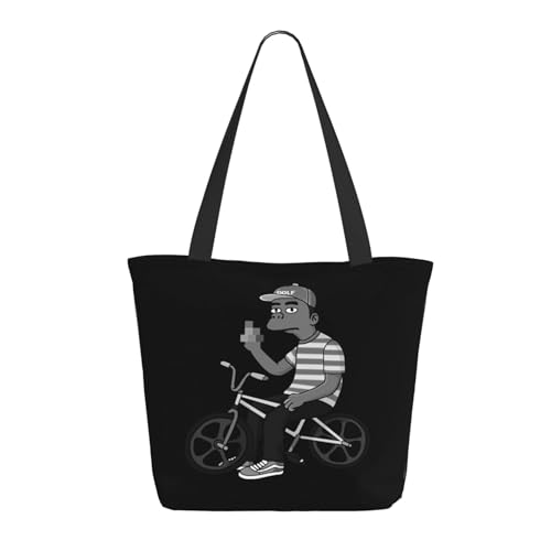 RINAFAIOT Frauen Creator The Rapper-Tyler Tote Bag mit Druckmuster Einkaufstasche für Alltag und Reisen Stylische Tote-Bag mit großem Fassungsvermögen von RINAFAIOT
