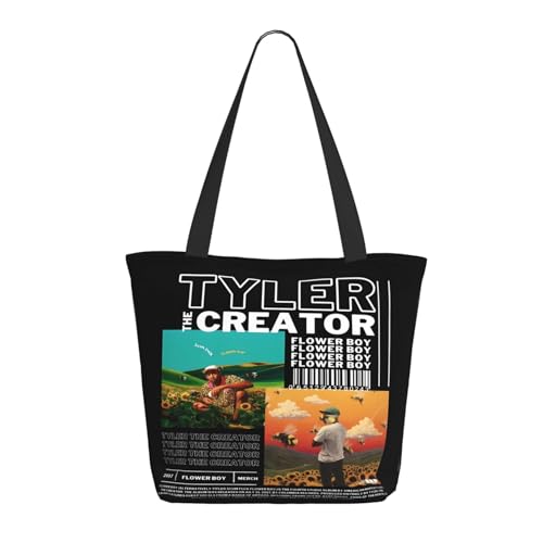 RINAFAIOT Frauen Creator The Rapper-Tyler Tote Bag mit Druckmuster Einkaufstasche für Alltag und Reisen Stylische Tote-Bag mit großem Fassungsvermögen von RINAFAIOT