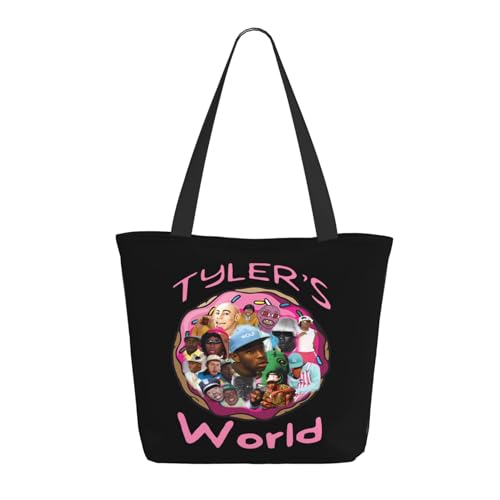 RINAFAIOT Frauen Creator The Rapper-Tyler Tote Bag mit Druckmuster Einkaufstasche für Alltag und Reisen Stylische Tote-Bag mit großem Fassungsvermögen von RINAFAIOT