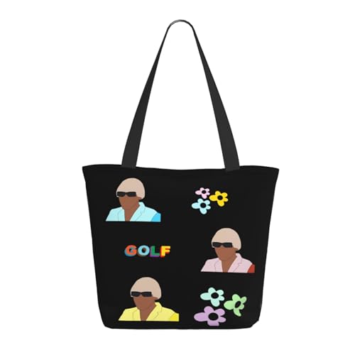 RINAFAIOT Frauen Creator The Rapper-Tyler Tote Bag mit Druckmuster Einkaufstasche für Alltag und Reisen Stylische Tote-Bag mit großem Fassungsvermögen von RINAFAIOT