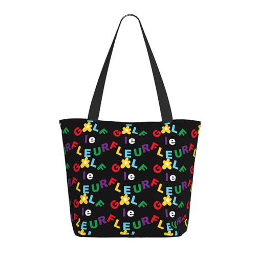 RINAFAIOT Frauen Creator The Rapper-Tyler Tote Bag mit Druckmuster Einkaufstasche für Alltag und Reisen Stylische Tote-Bag mit großem Fassungsvermögen von RINAFAIOT