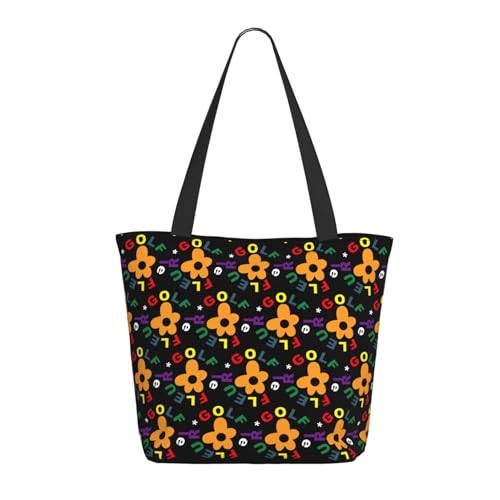 RINAFAIOT Frauen Creator The Rapper-Tyler Tote Bag mit Druckmuster Einkaufstasche für Alltag und Reisen Stylische Tote-Bag mit großem Fassungsvermögen von RINAFAIOT