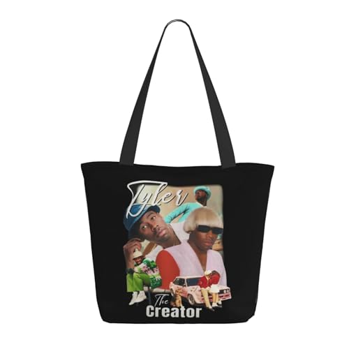 RINAFAIOT Frauen Creator The Rapper-Tyler Tote Bag mit Druckmuster Einkaufstasche für Alltag und Reisen Stylische Tote-Bag mit großem Fassungsvermögen von RINAFAIOT