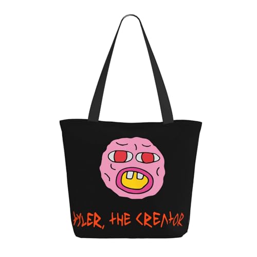 RINAFAIOT Frauen Creator The Rapper-Tyler Tote Bag mit Druckmuster Einkaufstasche für Alltag und Reisen Stylische Tote-Bag mit großem Fassungsvermögen von RINAFAIOT