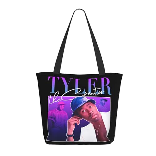 RINAFAIOT Frauen Creator The Rapper-Tyler Tote Bag mit Druckmuster Einkaufstasche für Alltag und Reisen Stylische Tote-Bag mit großem Fassungsvermögen von RINAFAIOT