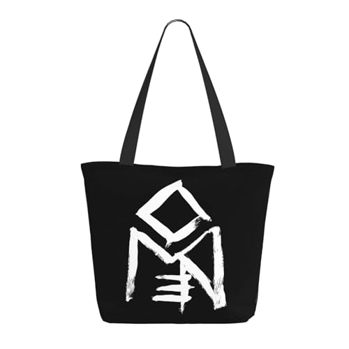 RINAFAIOT Frauen My Valentine Rock Band Bullet Tote Bag mit Druckmuster Einkaufstasche für Alltag und Reisen Stylische Tote-Bag mit großem Fassungsvermögen von RINAFAIOT