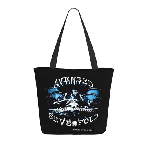 RINAFAIOT Frauen Sevenfold metal band Avenged Tote Bag mit Druckmuster Einkaufstasche für Alltag und Reisen Stylische Tote-Bag mit großem Fassungsvermögen von RINAFAIOT