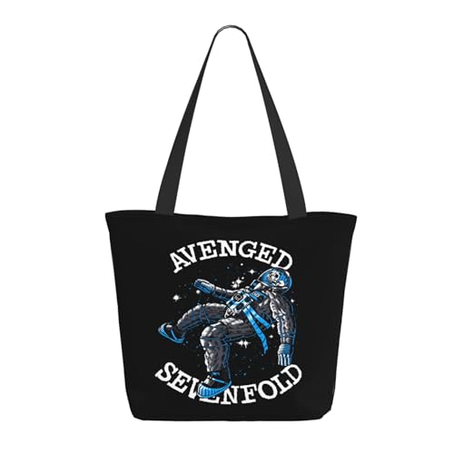 RINAFAIOT Frauen Sevenfold metal band Avenged Tote Bag mit Druckmuster Einkaufstasche für Alltag und Reisen Stylische Tote-Bag mit großem Fassungsvermögen von RINAFAIOT