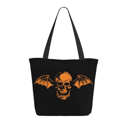 RINAFAIOT Frauen Sevenfold metal band Avenged Tote Bag mit Druckmuster Einkaufstasche für Alltag und Reisen Stylische Tote-Bag mit großem Fassungsvermögen von RINAFAIOT