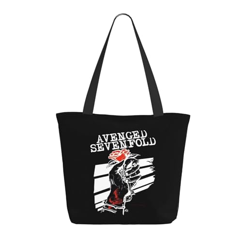RINAFAIOT Frauen Sevenfold metal band Avenged Tote Bag mit Druckmuster Einkaufstasche für Alltag und Reisen Stylische Tote-Bag mit großem Fassungsvermögen von RINAFAIOT