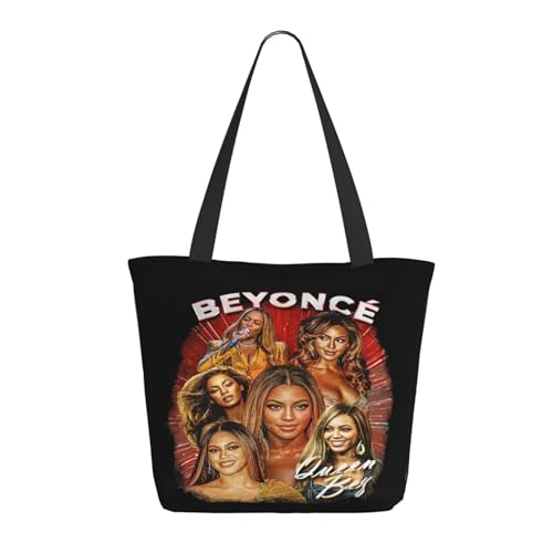 RINAFAIOT Frauen Singer Music Tote Bag mit Druckmuster Einkaufstasche für Alltag und Reisen Stylische Tote-Bag mit großem Fassungsvermögen von RINAFAIOT