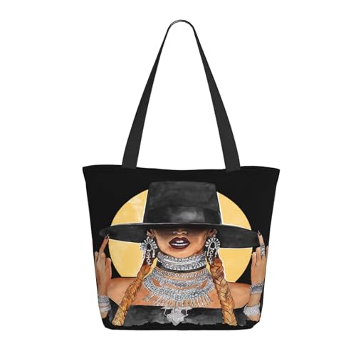 RINAFAIOT Frauen Singer Music Tote Bag mit Druckmuster Einkaufstasche für Alltag und Reisen Stylische Tote-Bag mit großem Fassungsvermögen von RINAFAIOT