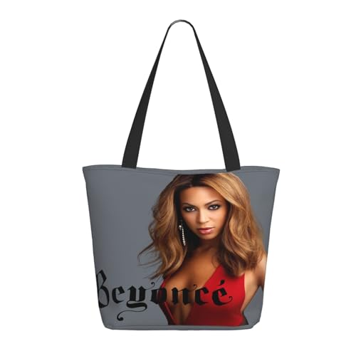RINAFAIOT Frauen Singer Music Tote Bag mit Druckmuster Einkaufstasche für Alltag und Reisen Stylische Tote-Bag mit großem Fassungsvermögen von RINAFAIOT