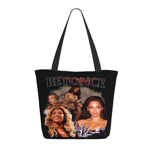 RINAFAIOT Frauen Singer Music Tote Bag mit Druckmuster Einkaufstasche für Alltag und Reisen Stylische Tote-Bag mit großem Fassungsvermögen von RINAFAIOT