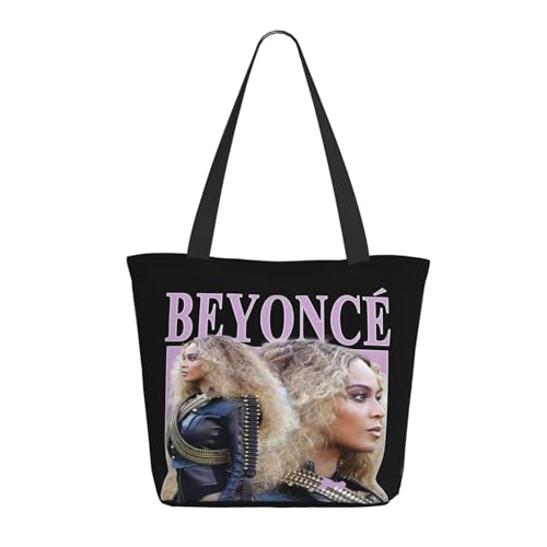 RINAFAIOT Frauen Singer Music Tote Bag mit Druckmuster Einkaufstasche für Alltag und Reisen Stylische Tote-Bag mit großem Fassungsvermögen von RINAFAIOT