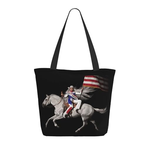 RINAFAIOT Frauen Singer Music Tote Bag mit Druckmuster Einkaufstasche für Alltag und Reisen Stylische Tote-Bag mit großem Fassungsvermögen von RINAFAIOT