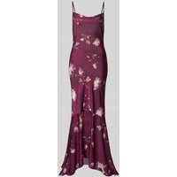 Rinascimento Abendkleid mit Spaghettiträgern und floralem Allover-Print in Bordeaux, Größe S von RINASCIMENTO