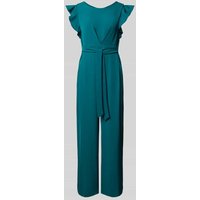 Rinascimento Cocktail-Jumpsuit mit Volants und Bindegürtel in Dunkelgruen, Größe XS von RINASCIMENTO