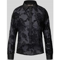 Rinascimento Hemdbluse im semitransparenten Look in Black, Größe M von RINASCIMENTO