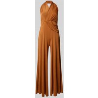 Rinascimento Neckholder-Jumpsuit in Wickel-Optik in Mittelbraun, Größe L von RINASCIMENTO